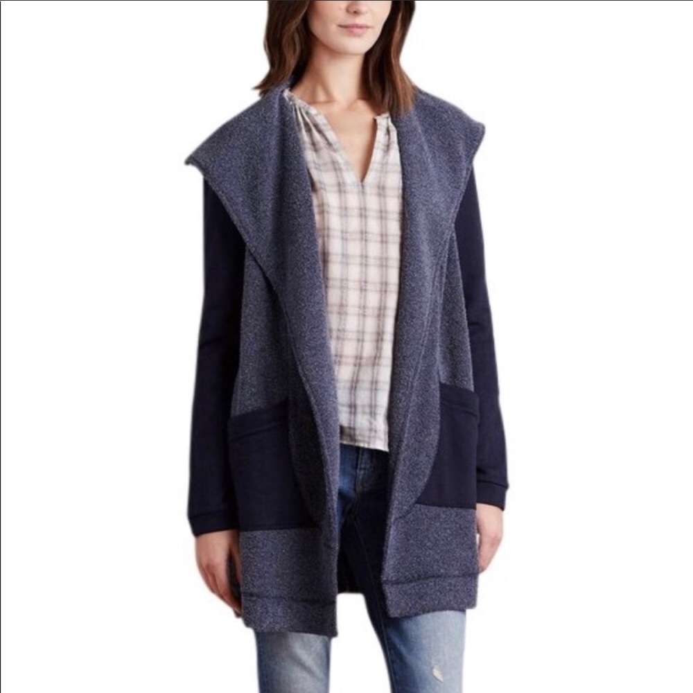 Anthro Saturday Sunday Open Long Blue Cardigan